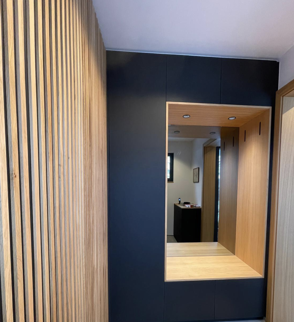 Garderobe · Eiche & Nachtblau